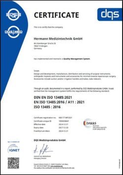 Certificate DIN EN ISO 13485 (English)